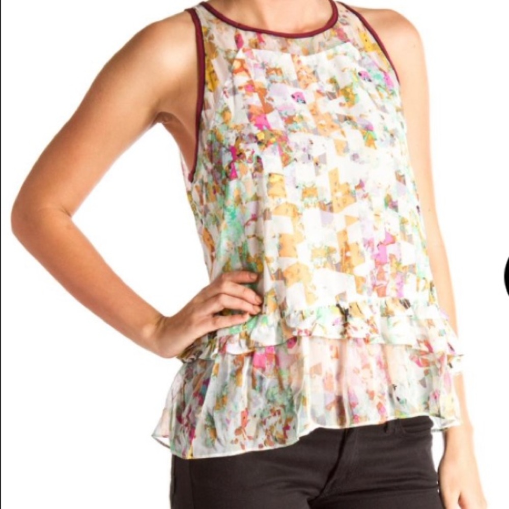 Elizabeth and james 100% silk top